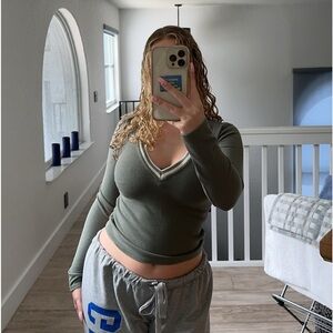 Long Sleeve Light Green Top LAST CALL